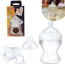 Nuby 150ml Silicone New Born Baby Feeding Bottle Wide Neck Anti Colic Slow Flow