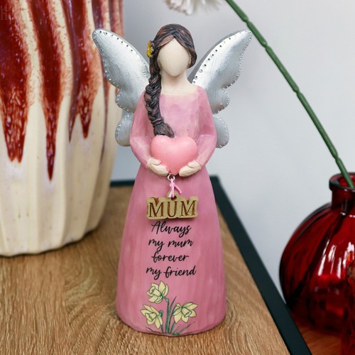 Pink mum angel - angel, resin