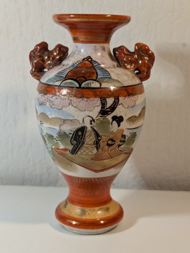 Kutani antique ceramic vase - kutani,
