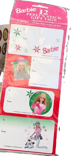 1999 barbie christmas peel - barbie,