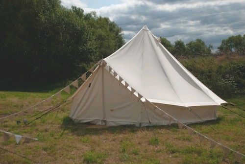 Bell tent with full moon - with,