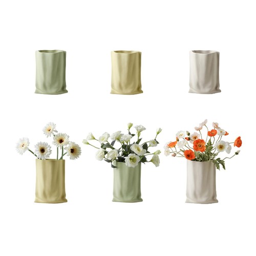 Pleated paper bag - pleated, vase
