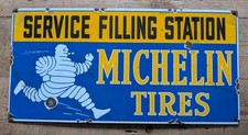 Michelin Man Enamel / Metal Sign - Display Advertising Garage Mancave Plaque