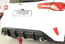 Ford Focus Mk4 inc ST 2018- onwards Rieger Rear Diffuser Dual Exit - Gloss Black