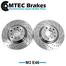 BMW M3 E46 01-07 Drilled Performance Front Brake Discs 325mm