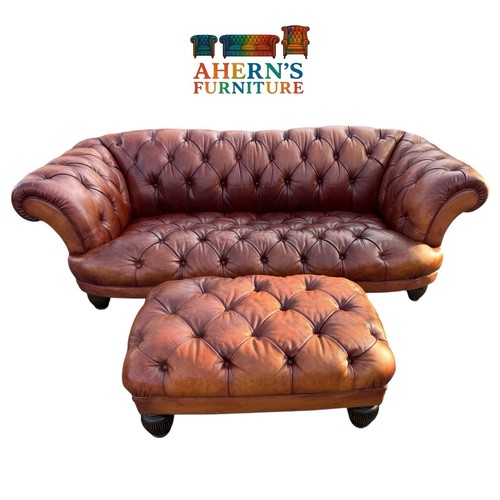 Tan leather tetrad oskar sofa - oskar,