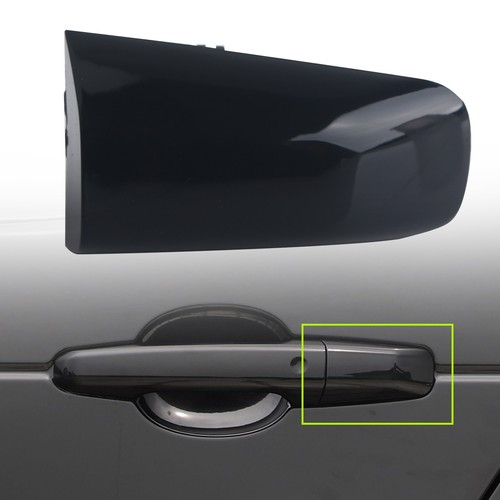 Black front door handle - handle, cap