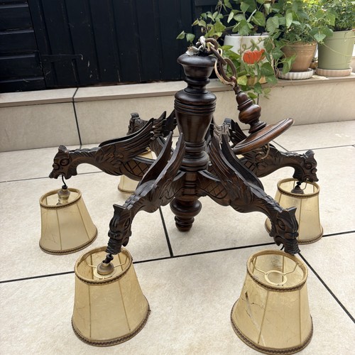 Antique french luster wood - french,