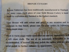 Bronze Canteen of Cutlery