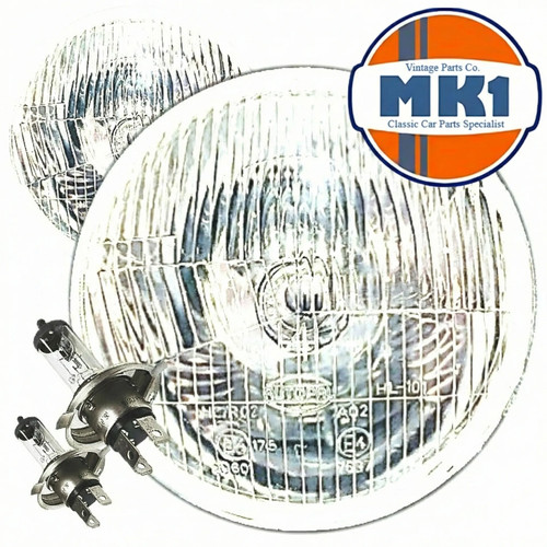 Classic car domed lens h4 - 7",