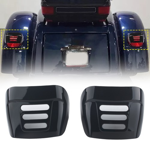 Black tail light visor cover - black,