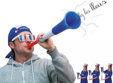 Vuvuzela France Large Trumpet 59Cm Power Blue White Red Football Accessory Sport