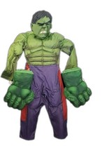 Disney Marvel The Hulk Halloween Costume Age 7 - 8 With Hulk Hands/Gloves