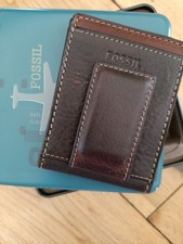 Fossil Mens Leather Card