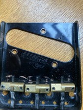 Black Wilkinson Telecaster Tele Ashtray Bridge WTB Compensated Brass Saddles