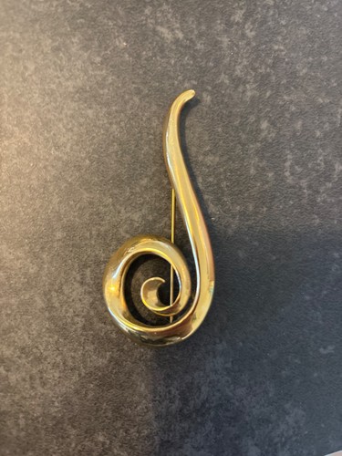 Brooch gold colour - brooch,