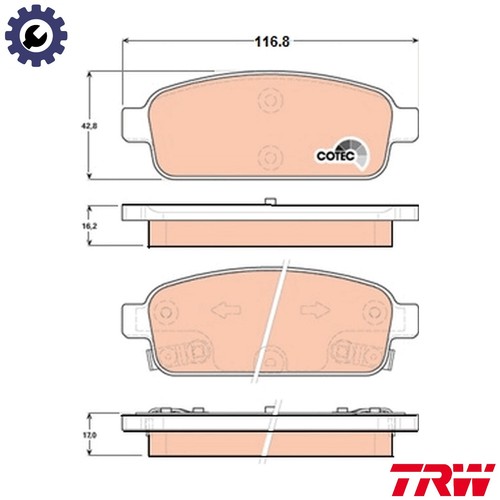 Brake pad set - pad, disc