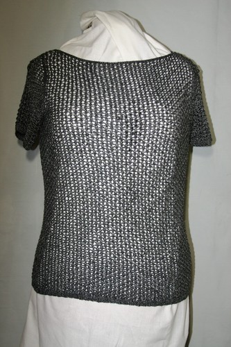 Pewter tone fishnet mesh - , top
