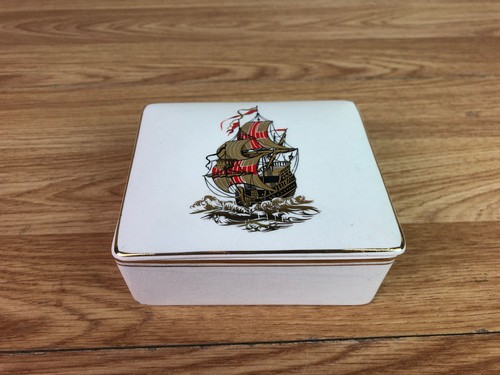 Sandland ware trinket box ship - sandland,