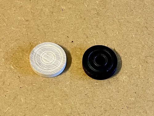 Wooden draughts pieces - 2,