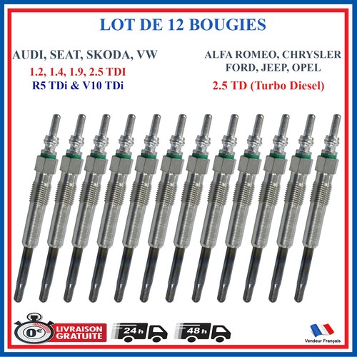 Glow plugs for seat - 12,