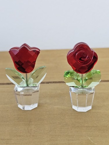 Swarovski crystal rose and - crystal,