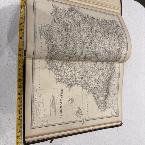 1871 map spain and portugal - map,
