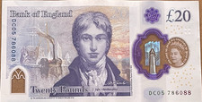 SPECIAL  786 NUMBER   £20 NEW POLYMER  CERCULATED BANKNOTE DC 05 786 088