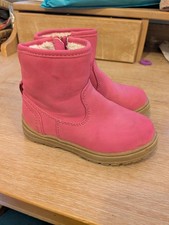 Size 8 Girls Pink Boots From Marks and Spencer Great Condition.