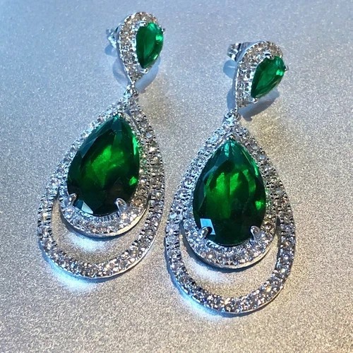 Art deco style emerald lab - style, &