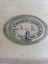 Flat Oval Bevelled Clock Replacement Glass 55 x 38mm Diameter