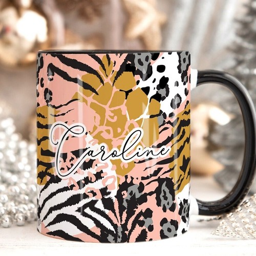 Leopard personalised name - name, mug