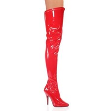 New Men's Women's Thigh High Over The Knee High Heel Stretch Boots Size UK9-UK12