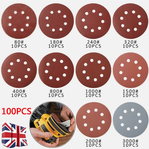 100pcs 125mm sanding discs - 125mm, 5"