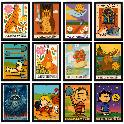 Vintage tarot cards - vintage,