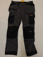 Dewalt pro stretchy work trousers size w36/31l holster pochets grey wb28