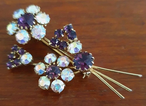 Vintage rhinestone flower - vintage,