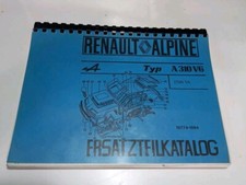Renault Alpine Parts Type A 310 V6  Catalog:1977 To 1984