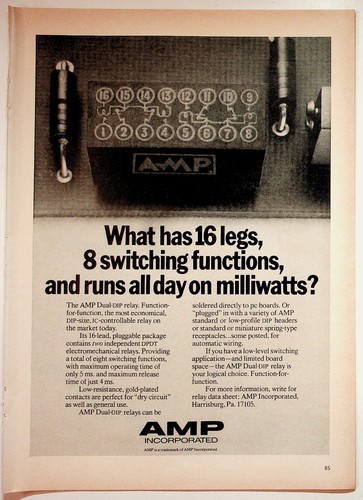 Amp dual dip relay - relay, vintage