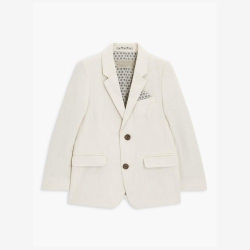 Linen cotton boys blazer ivory - linen,