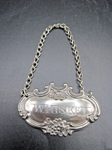 silver whiskey label