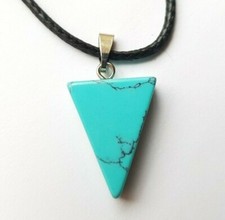 Yoga Triangle Chakra Necklace Quartz Reiki Crystal Healing Point Cut Pendant UK