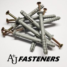 HAMMER IN FRAME FIXINGS NYLON MASONRY PLUGS & SCREWS M5 M6 M8 ALL LENGTHS