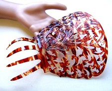 Spanish mantilla hair comb Art Deco faux tortoiseshell hair accessory 