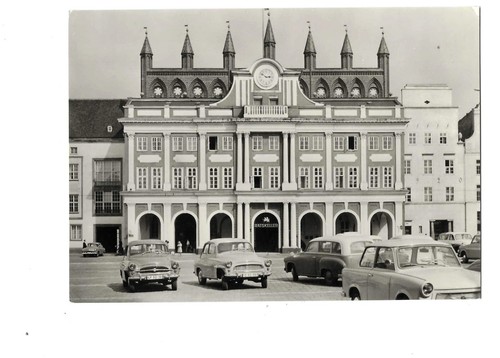 Rostock city hall postcard - -,