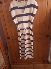 Navy & White Striped Cap