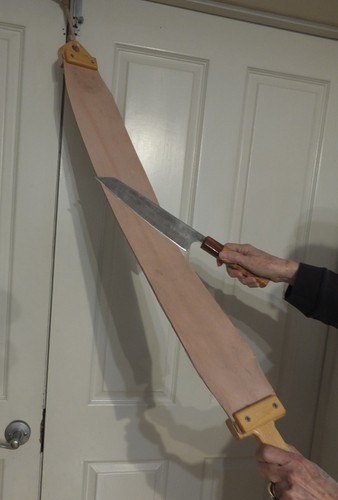 Kangaroo leather hanging strop - kangaroo,
