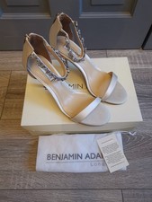 BENJAMIN ADAMS  Designer “ MARLA” Ivory Duchesse Silk size EU 38  wedding shoes