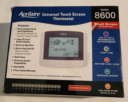 Aprilaire 8600 programmable - 8600,