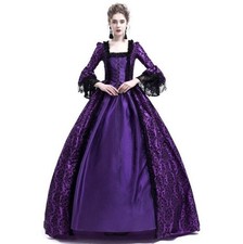 Womens Medieval Renaissance Gothic Costume Halloween Witch Cosplay Fancy Dress